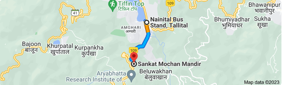 Hanuman Garhi, Distance Between Nainital Bus Stand to Hanuman Garhi,