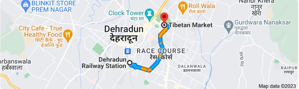 Distance Between Dehradun Railway Station to Tibetan Market