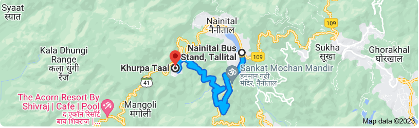 Khurpa Taal Distance Between Nainital Bus Stand to Khurpa Taal