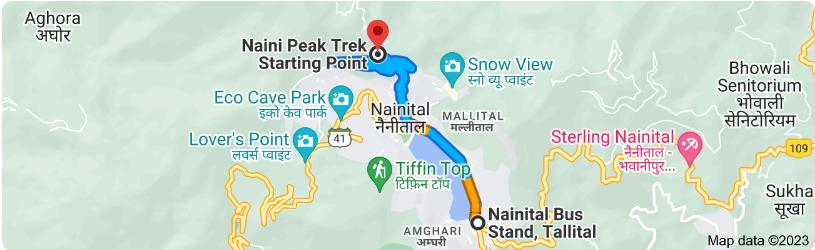 Naini Peak Distance Between Nainital Bus Stand to Naini Peak
