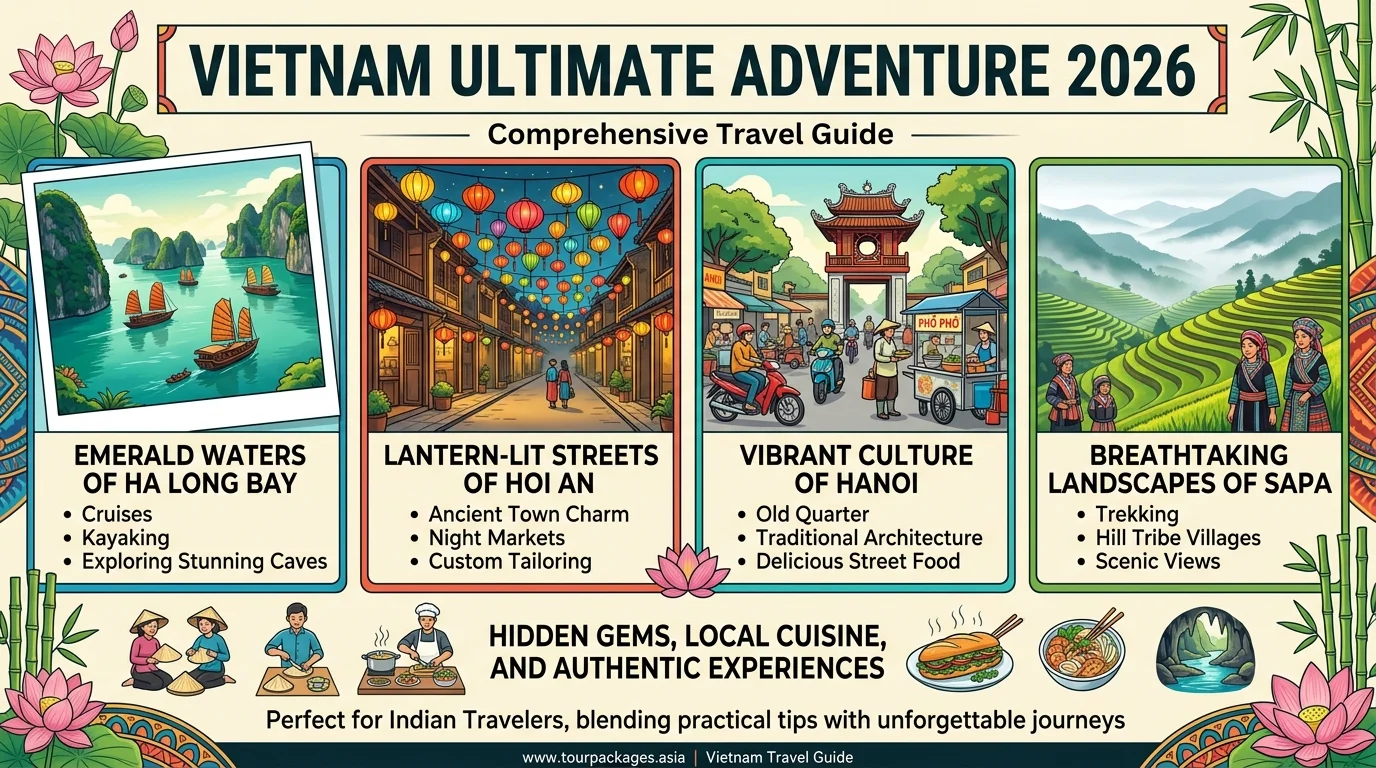 Vietnam Travel Guide 2026 for Indian Travellers — Ha Long Bay, Hoi An, Hanoi, Sapa